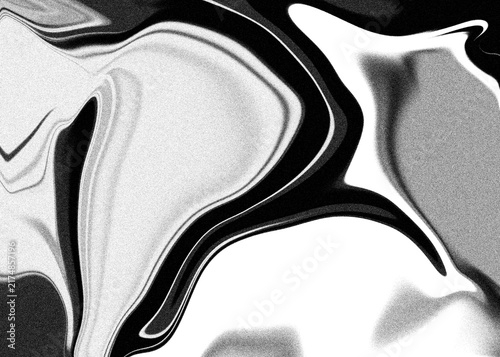 Abstract Liquid Marble Background in black and white