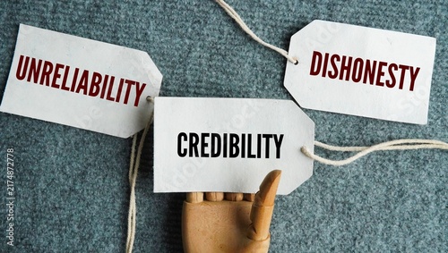 Canvastavla The word opposite to Credibility is Unreliability and Dishonesty