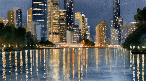 a watercolor painting Brisbane