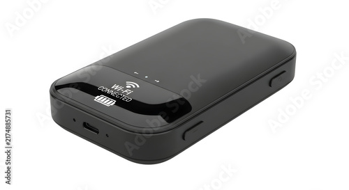 Portable Wireless Internet Hotspot Device with Display Screen in Black Color