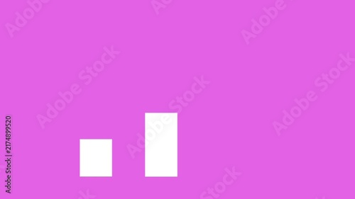 Mobile Network icon graphics video footage. Mobile phone network sign design moving video in pink background with white design.