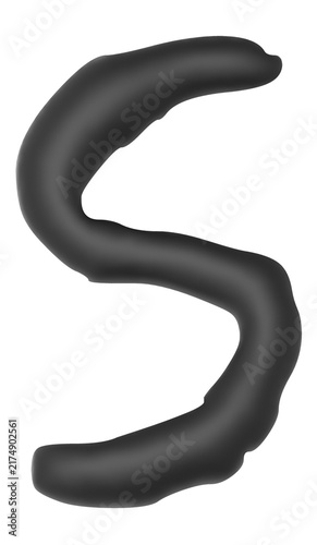 фотографія S 3d lettering freeform abstract typography , 3d render