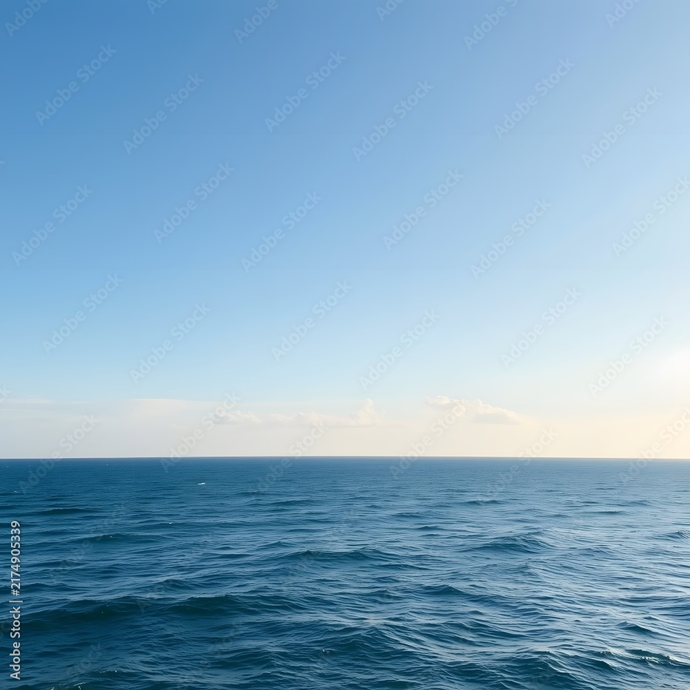 Fototapeta premium Ocean waves under a clear blue sky
