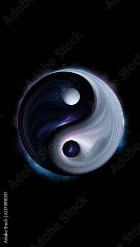Cosmic Yin Yang Symbol