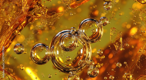 Golden Liquid Droplets in Motion