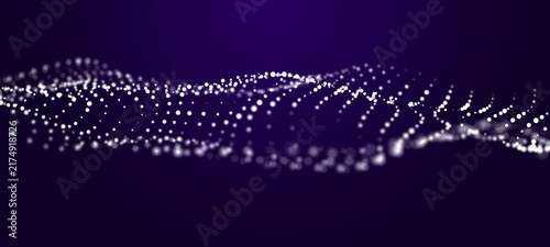 Konstfotografi Waves transmit silent codes through a luminous matrix