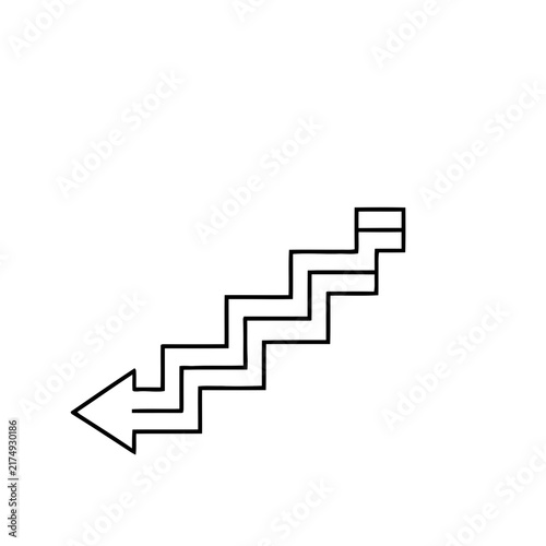 Staircase with Arrow Icon