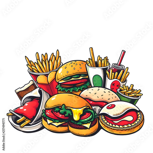 fast food vector illustration