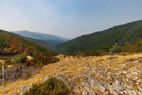 Mountain landscape near Puerto del Manquillo in Spain