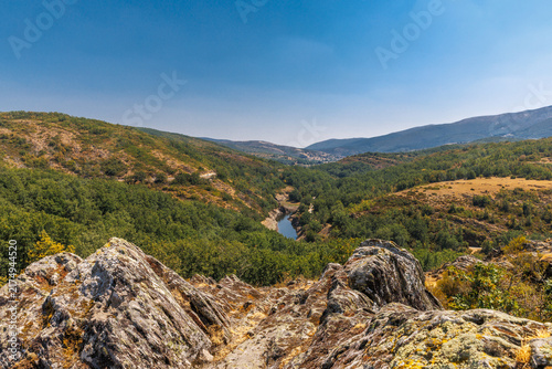 Landscape photo of the Embalse del Arzanzón in the mountains of Spain
