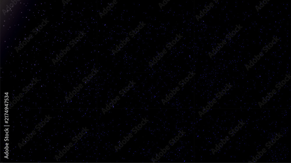 Fototapeta premium Dark starry night sky vector background, deep space cosmic texture with fine stardust, celestial galaxy backdrop for sci-fi designs