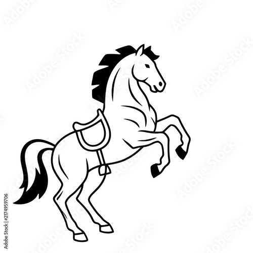 Stylized Horse Rearing Up
