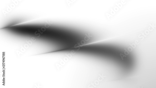 Monochrome abstract shadow wave on white background with smooth folded depth and minimalist luxury style for modern layouts.