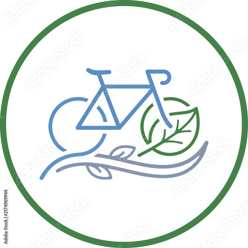 Sustainable transportation icon illustration