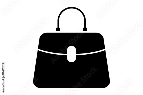 Modern Purse glyph icon, handbag purse glyph icon, shopping bag icon, purse icon.