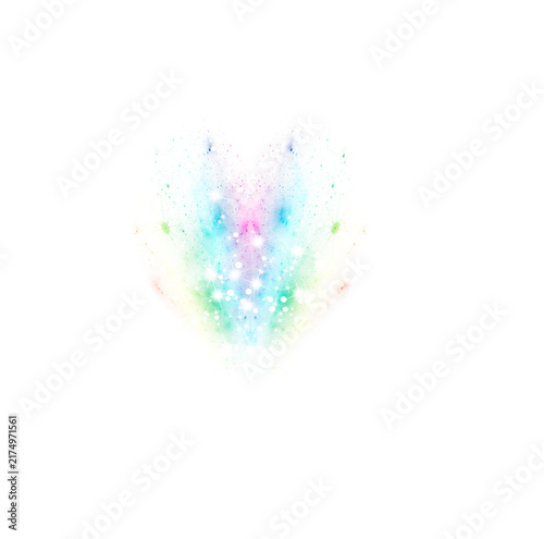 Glowing Star with Sparkles, Soft Sunlight and Lens Flare Light Effect