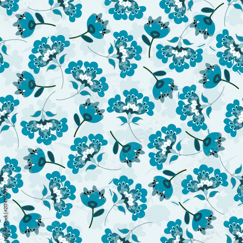 Floral seamless pattern, Flower chintz pattern seamless vector border print. Botanical batik background. Arabesque floral ornament motif for decoration fabric, women clothing, scarf, wallpaper design.