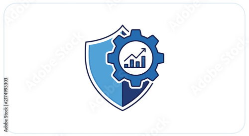 Business Growth Security Shield Icon
