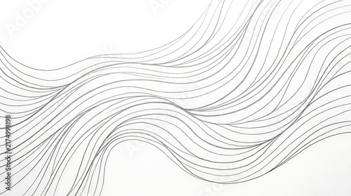 Naklejka Abstract black wavy line pattern