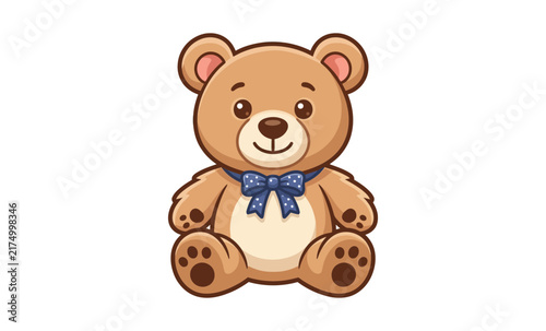 Cute Teddy Bear Vector Illustration
