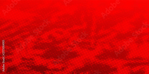 Bright Red Halftone Pattern Background with Abstract Gradient Texture.