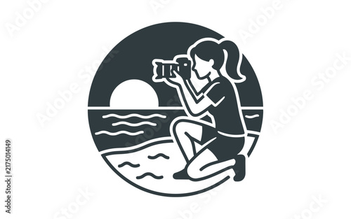 Photographer Sunset Badge Design