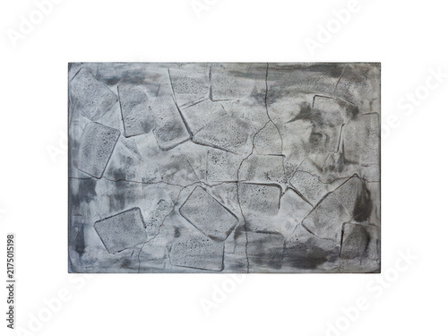 Cuadro en lienzo Close-up texture of rough concrete or cement surface with natural cracks