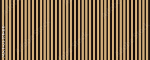 Seamless pattern of vertical wooden slats with natural wood grain texture. Rustic wooden plank background ideal for interior design, 