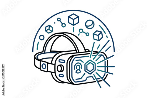 Virtual Reality Headset Vector Illustration