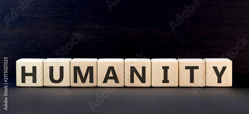 Obraz na plátně Humanity word symbol
