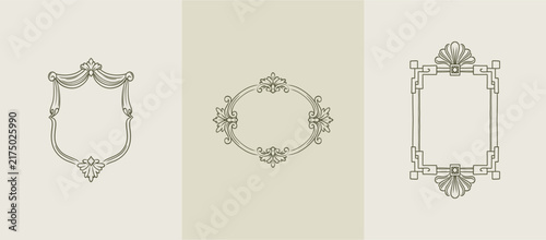 Vintage Ornamental Frame Collection in Classic Decorative Style