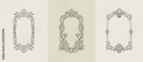 Vintage Ornamental Frame Collection in Classic Decorative Style