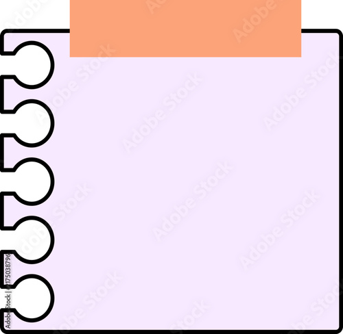Sticky note icon set for reminder, memo, message, checklist, office stationery and planning app vector illustration isolated on transparent background