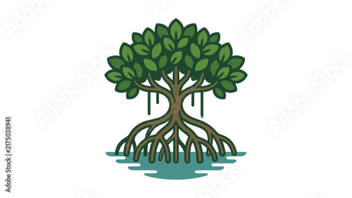 Mangrove Tree Vector Illustration