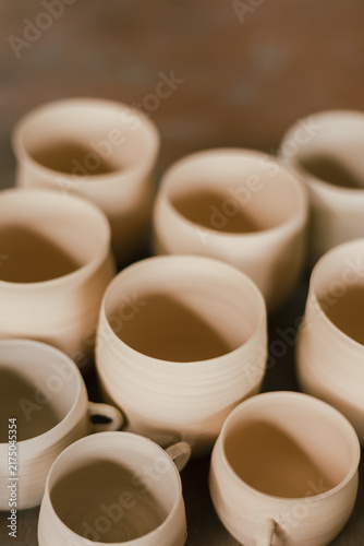The process of creating pottery.