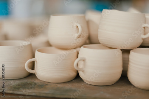 The process of creating pottery.