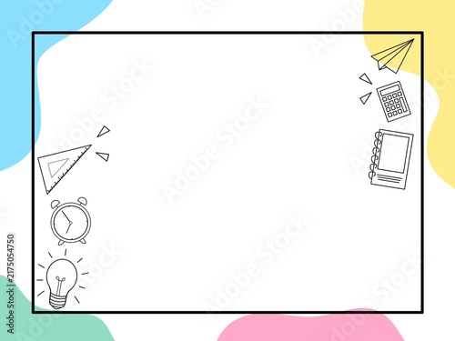 Back to School Border with Playful Illustrations