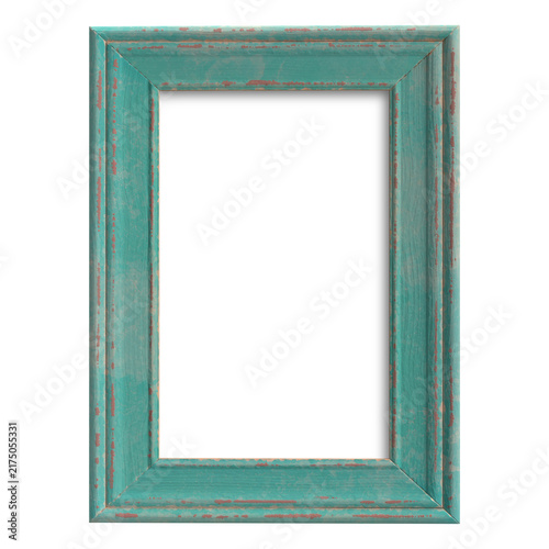 Distressed Teal Wooden Picture Frame