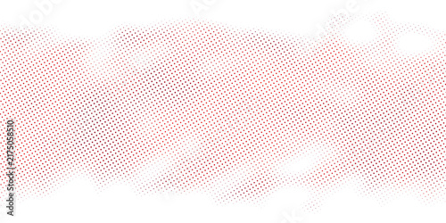 Red Halftone Dots Background Organic Smoke Pattern Comic Pop Art Vector