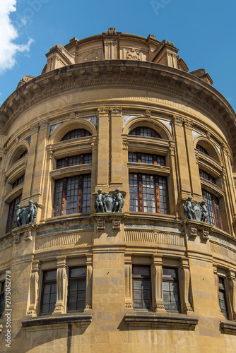 the yellow stone exterior of the nazionale centrale di firenze in florence italy