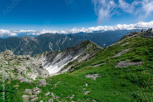 Naklejka 立山雄山山頂より望む後立山連峰