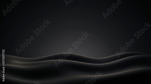 Spatial Tactility: Ultra-Matte Black Silicone Waves with Soft Diffused Light Background