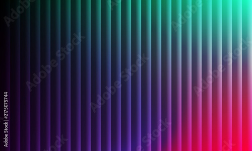 Fotografía A sleek dark neon abstract background with vertical ribbed textures shifting from deep black and violet to electric cyan and hot pink