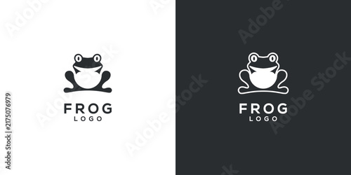 Modern abstract frog logo design