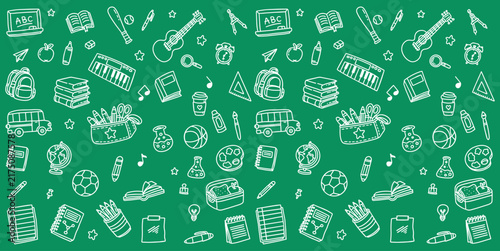 Hand drawn school and education element doodle vector illustration