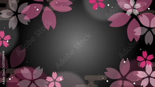 Rotating cherry blossom frame and 