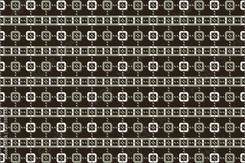 Seamless orange pattern of kaleidoscope maze lines