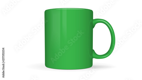 Studio Product Photography of a Plain Green Coffee Mug for Branding Template 20
