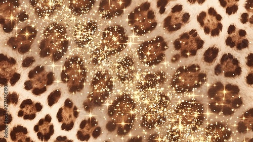 화려한 금속성 반짝임이 더해진 골드 글리터 레오파트 애니멀 패턴
Gold glitter leopard animal pattern with gorgeous metallic sparkle added