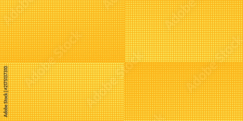 Yellow Checkerboard Halftone Background with Orange Gradient